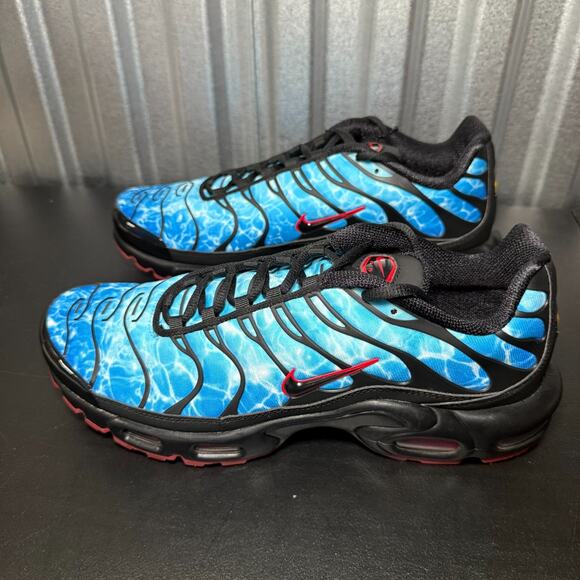 Nike Air Max Plus Shark Attack Blue Black White Red HQ3824-001 Mens Size 10.5 - Picture 5 of 8